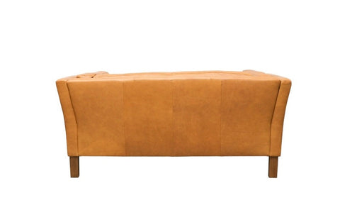 Modena Chestnut Leather Sofa / Lounge Two Seater