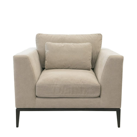 Tyson Comfortably Luxurious Modern Armchair Taupe Colour