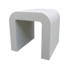 White ‘Concrete Look’ Asahi Side Table / Bedside Table