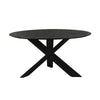 Bondi Black Mango Wood Round Dining Table - Modern Chic
