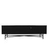 Haywood Black American Ash Wood & Brass Entertainment Unit