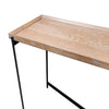 Richmond Light Oak & Iron Geometric Console Table