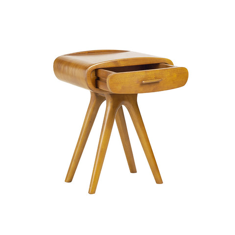 Classical 60s Bergen Side Table / Bedside With Drawer