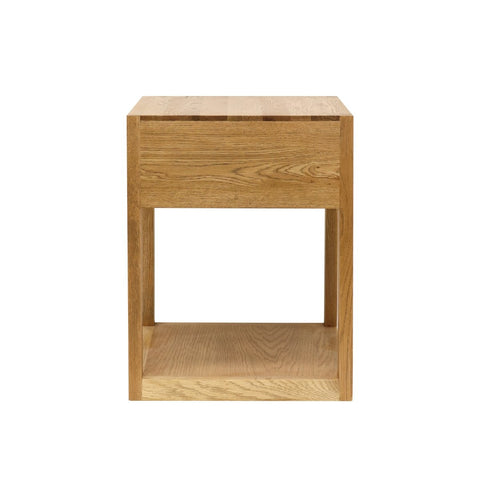 Aspen American Ash Wood Modern Geometric Bedside Table