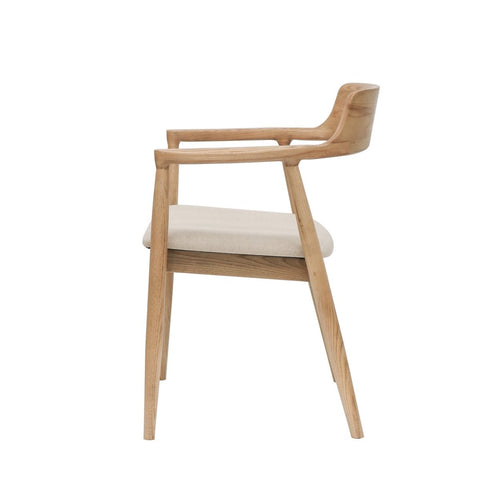 Ealing Dining Chair Natural Linen - Haute Couture