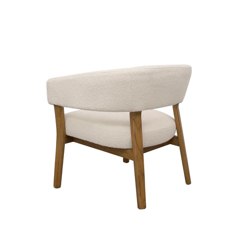 Tulsa Cream Boucle Modern Occasional Lounge Armchair