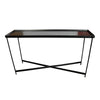 Richmond Luruxious Black Oak & Iron Geometric Console Table