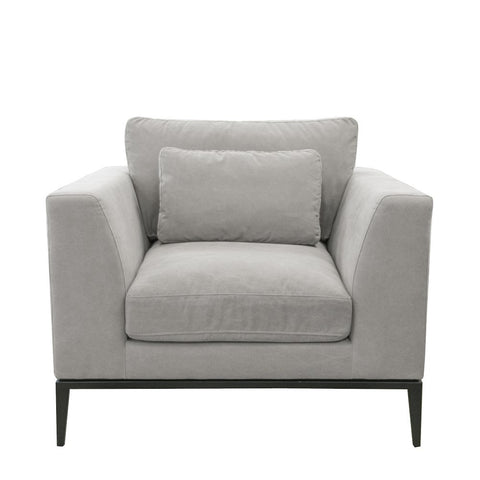 Tyson Comfortably Luxurious Modern Armchair Grey Colour