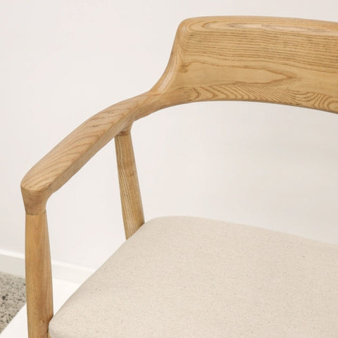 Ealing Dining Chair Natural Linen - Haute Couture