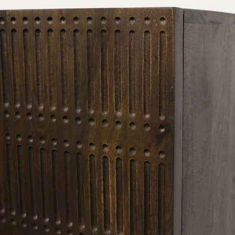 Felix Carved 4 Door Sideboard Cabinet / Cupboard Modern Chic