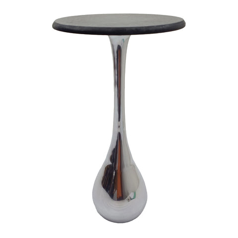 Arlo Geometric Interior Design Side Table - Polished Nickel