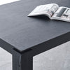 Mika Black Oak Rectangle Dining Table - Modern Chic