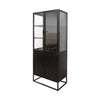 Carson Industrial Chic Metal & Glass Display Cabinet Sideboard Shelving Storage Unit