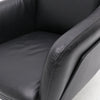 Italian Leather Modern Workshop Chic Lounge Chair Armchair - Aged Black