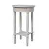 Cyrus Round Bedside Table / Side Table - French Country Chic in Pearl White