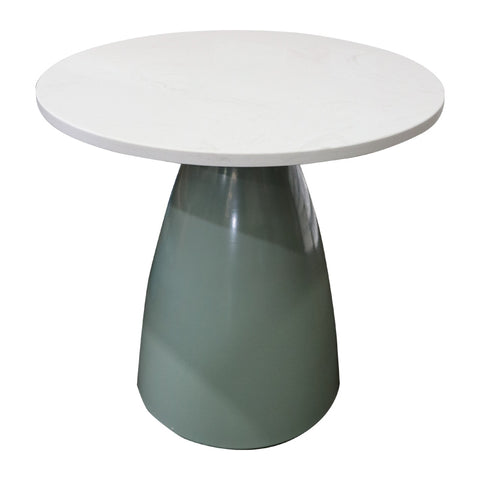 Cavani Side Table - Duck Egg Blue & White Faux Marble