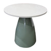 Cavani Side Table - Duck Egg Blue & White Faux Marble