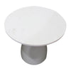 Cavani Side Table - Dark Cream & White Faux Marble