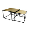 Tonto Modern Nesting Coffee Table Set - Antique Brass