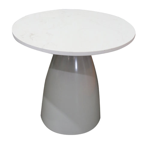 Cavani Side Table - Dark Cream & White Faux Marble