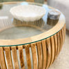 Crusoe Salvaged Teak Wood Slatted Coffee Table - Modern Rustic Chic Design