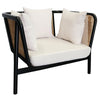 Torana Oak & Rattan Cane Designer Armchair / Occasional Chair