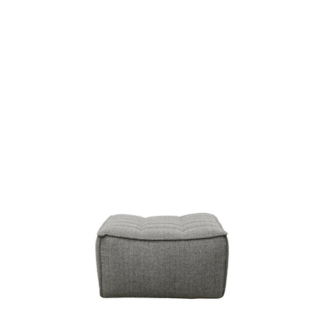 Soho Modular Contemporary Ottoman - Silver Grey