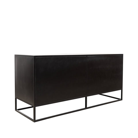 Carson Industrial Chic Metal & Glass Entertainment Unit / Display Cabinet / Sideboard