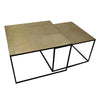 Tonto Modern Nesting Coffee Table Set - Antique Brass