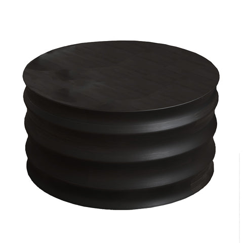 Wooden Drum Coffee Table - Artistic Modern Geometric
