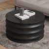 Wooden Drum Coffee Table - Artistic Modern Geometric