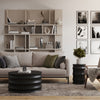 Wooden Drum Coffee Table - Artistic Modern Geometric
