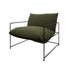 Green Boucle Lauro Club Chair Large Lounge Chair - Contemporary Chic