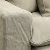 Khaki Coloured Keely Slipcover Sofa / Lounge 3 Seater