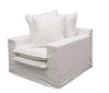 Keely Slipcover Sofa Lounge Chair / Occasional Chair White Colour
