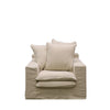 Keely Slipcover Sofa Lounge Chair / Occasional Chair Oatmeal Colour