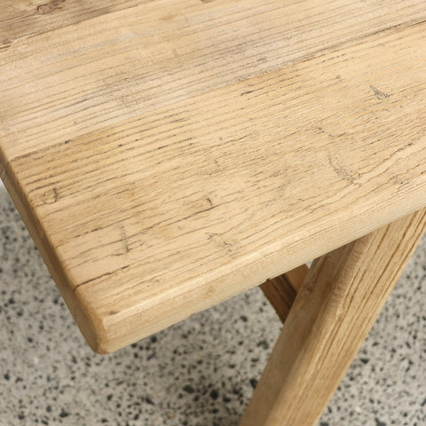 Shorter Reclaimed Elm Parq Bench Seat - Handcrafted Farmhouse Chic