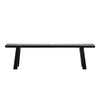 Rectangular Long Black Reclaimed Elm Parq Bench Seat - Handcrafted Farmhouse Chic