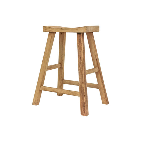 Rectangular Natural Reclaimed Elm Parq Bar Stool / Barstool / Counter Stool - Handcrafted Farmhouse Chic
