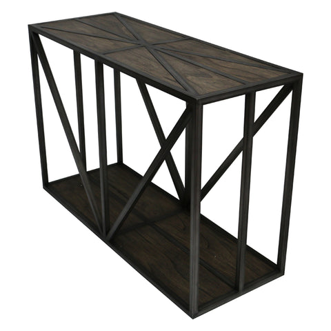 Chic Modern Tennessee Wood & Iron Console Table