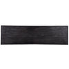 Circle Iron & Black Oak Wood Abstract Geometric Console Table