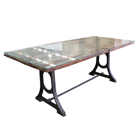 Ashburnham Reclaimed Railway Sleeper & Industrial Iron Base Dining Table