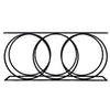 Circle Iron & Black Oak Wood Abstract Geometric Console Table