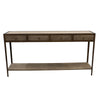 Bronze Frame Tennessee Wood & Iron Engineer Console Table / Entertainment Unit