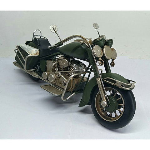 Vintage Styled Motorbike Model Replica Ornament (Green)