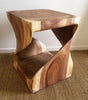 Abstract Tamarind Wood Side Table - Artistic