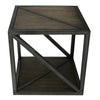 Chic Modern Tennessee Wood & Iron Side Table