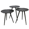 Graphite Brooklyn Retro Geometric Aluminium Metal Side Table Set