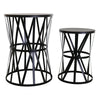 Karon Artistic Geometric Metal Side Table Set