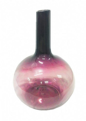 Large Handblown Botella Vase Mexican Glass (Pinot)